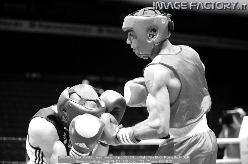 2009-09-09 AIBA World Boxing Championship 0116 - 51kg - Khalid Yafai ENG - Ronny Beblik GER.jpg